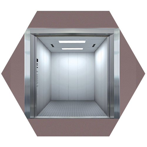 Heavy-duty freight elevator in an industrial setting