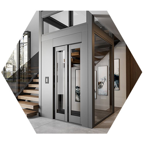 Luxury villa elevator with a sleek modern design